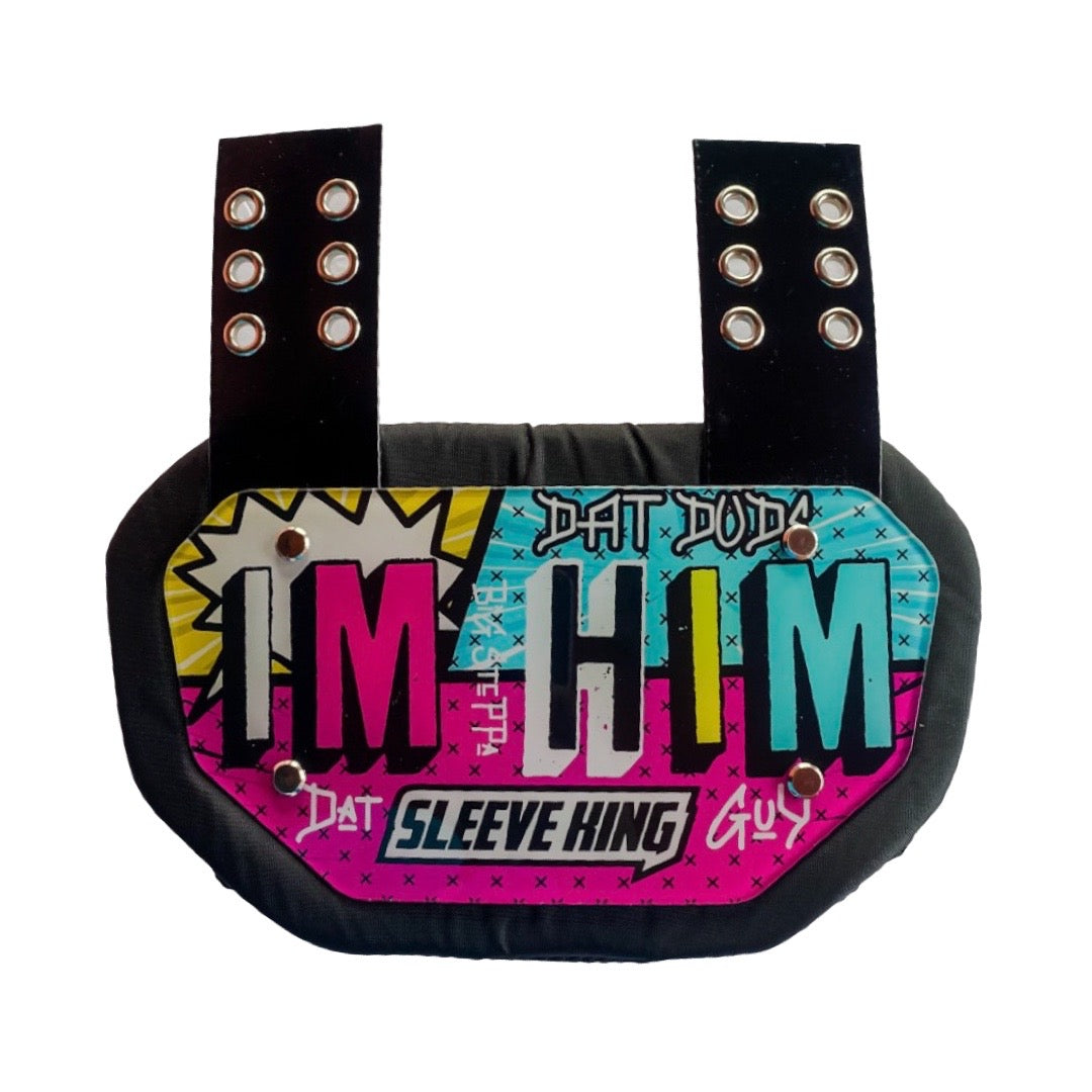 IM HIM FOOTBALL BACK PLATE Sleeve King Athletics