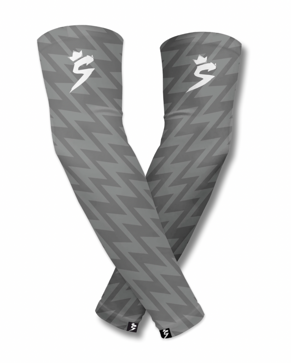 (GREY) ZIG ZAG ARM SLEEVES Sleeve King Athletics