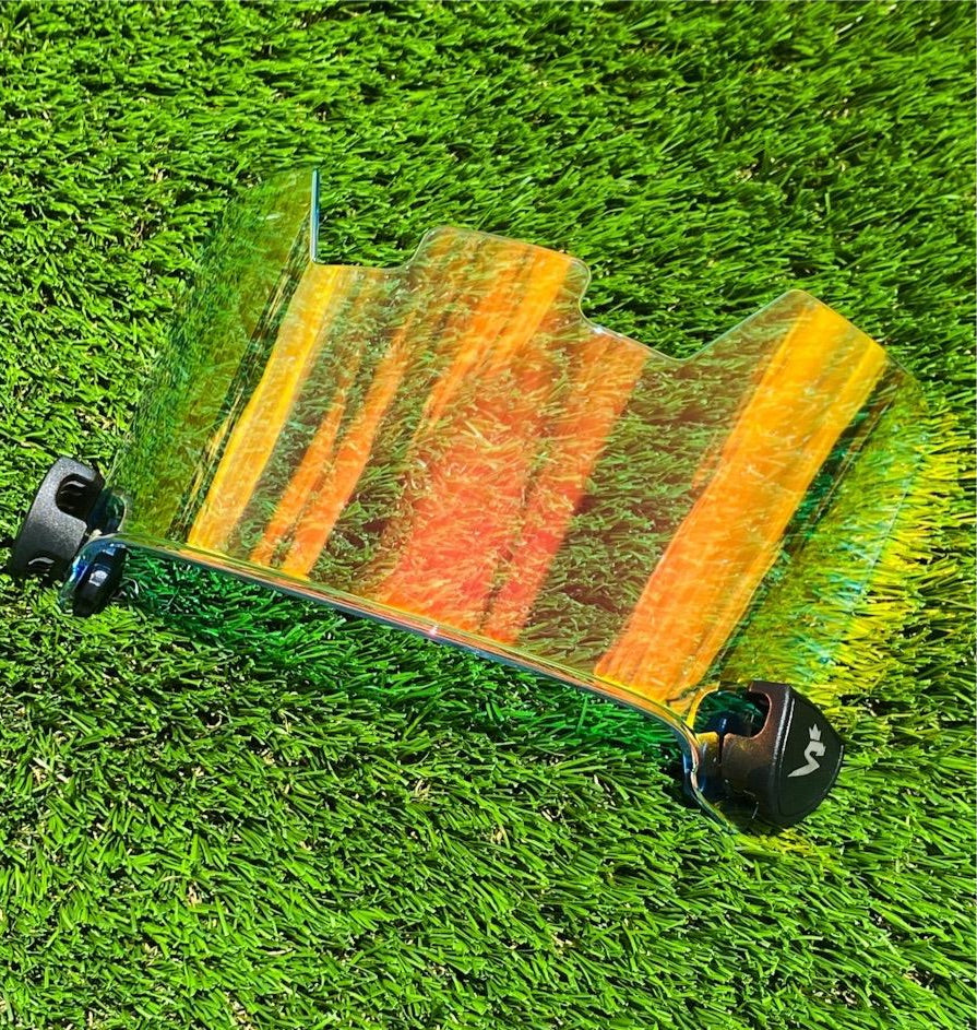 Rainbow Clear Football Visors Sleeve King Athletics