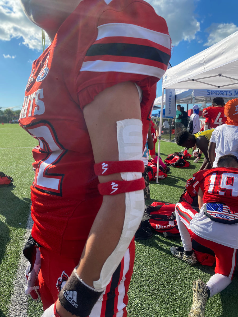 Red Dri FIT Bicep Bands 1 2 Sleeve King Athletics