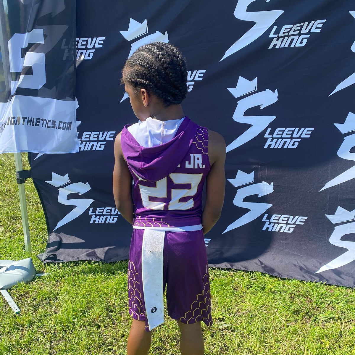 White Streamer Sleeve King Athletics