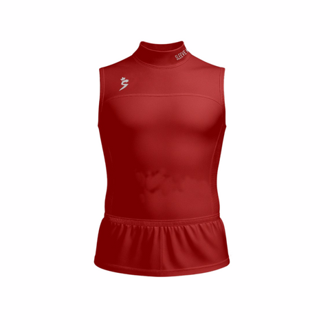 COMPRESSION SLEEVE-LESS TURTLENECK INCLUDING DRY-FIT SHIRT (RED)