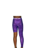 PURPLE STRIPES FULL ONE LEG LEGGINGS