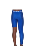 BLUE SOLID ONE LEG LEGGINGS