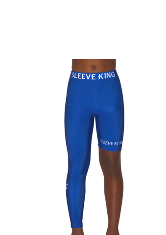 BLUE SOLID ONE LEG LEGGINGS