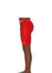 RED SOLID FULL ONE LEG LEGGINGS