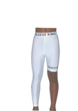 WHITE SOLID FULL ONE LEG LEGGINGS