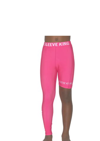 PINK SOLID FULL ONE LEG LEGGINGS