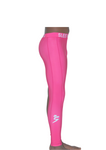 PINK SOLID FULL ONE LEG LEGGINGS