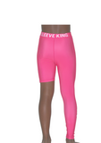 PINK SOLID FULL ONE LEG LEGGINGS