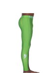 LIME GREEN SOLID FULL ONE LEG LEGGINGS