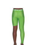 LIME GREEN SOLID FULL ONE LEG LEGGINGS