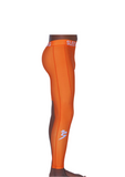 ORANGE SOLID FULL ONE LEG LEGGINGS