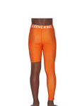 ORANGE SOLID FULL ONE LEG LEGGINGS