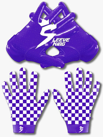 Check Mate Receiver Gloves (Purple)