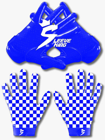 Check Mate Receiver Gloves (Royal Blue)