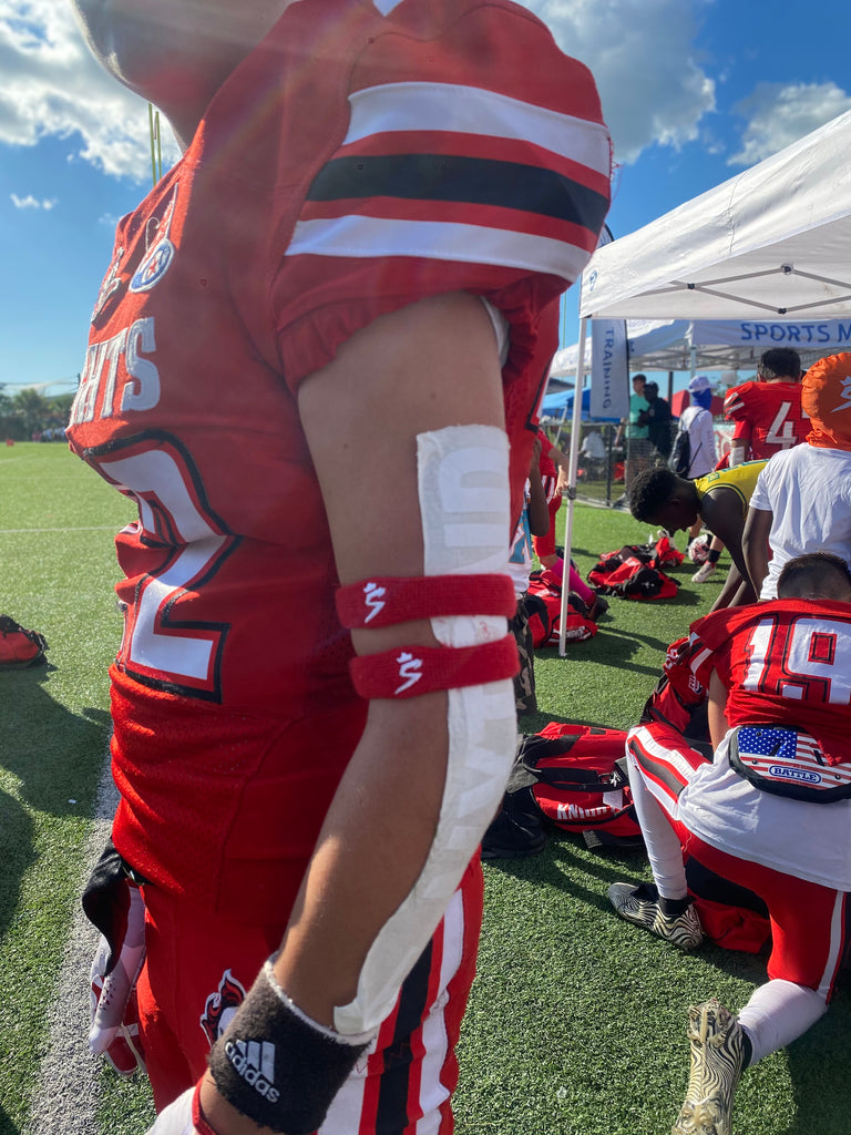 Red Dri FIT Bicep Bands 1 2 Sleeve King Athletics