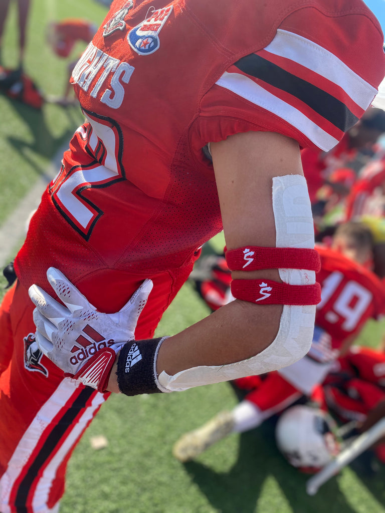 Red Dri FIT Bicep Bands 1 2 Sleeve King Athletics